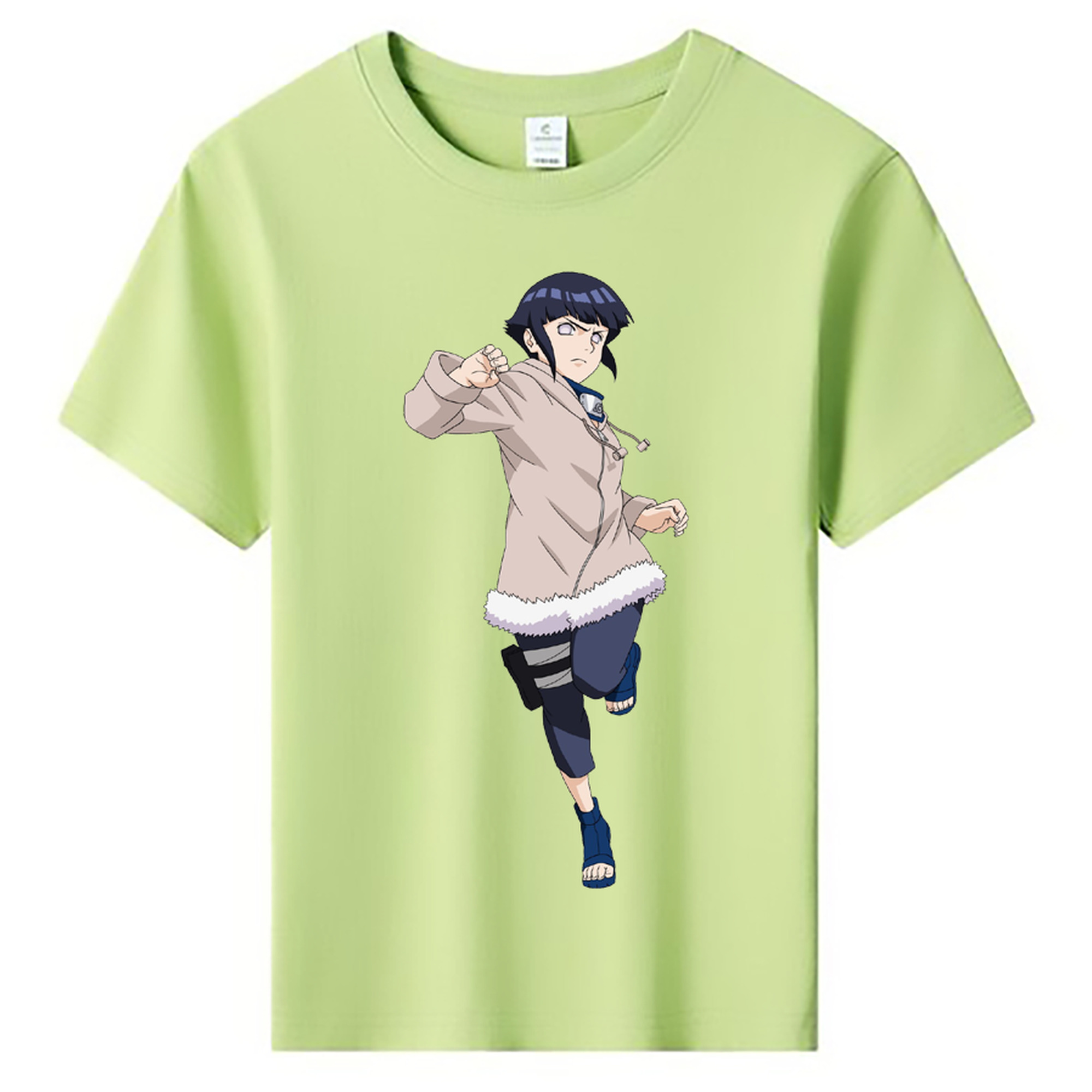 （画像用） NARUTO -ナルト- 日向ヒナタ Hyūga Hinata 綿100％キッズTシャツ（フロントプリント）